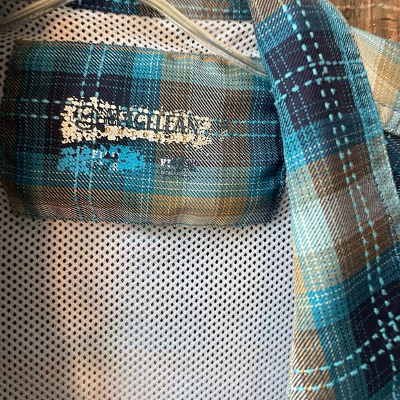 Magellan Mens XL Blue Gray Plaid Button Down Fishing Shirt Lightweight Casual - Picture 4 of 5